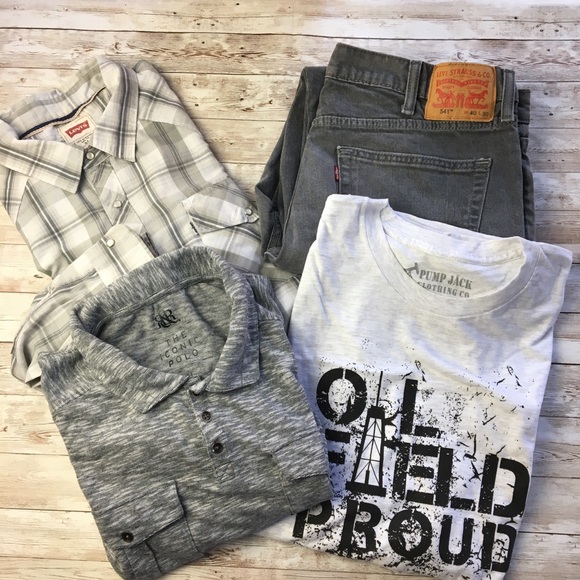 Bundle Lot Levi's Jeans, T-Shirt, Tee & Polo Sz.XL - Picture 1 of 15